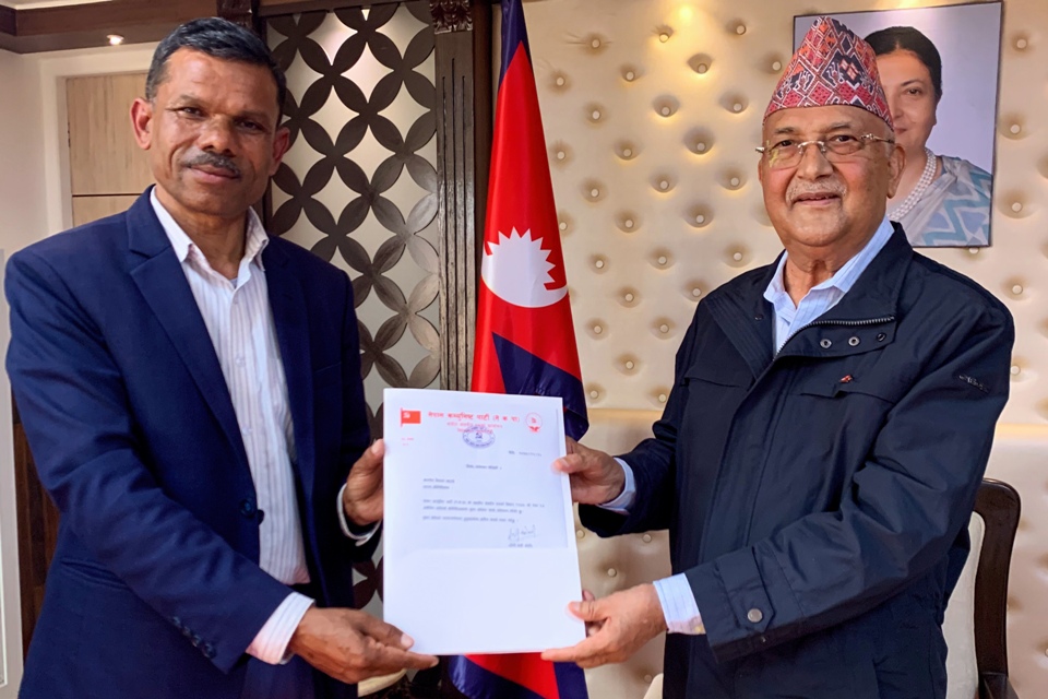 NCP's Oli-led faction dismisses Dev Gurung as party's chief whip, brings Bishal Bhattarai in his place