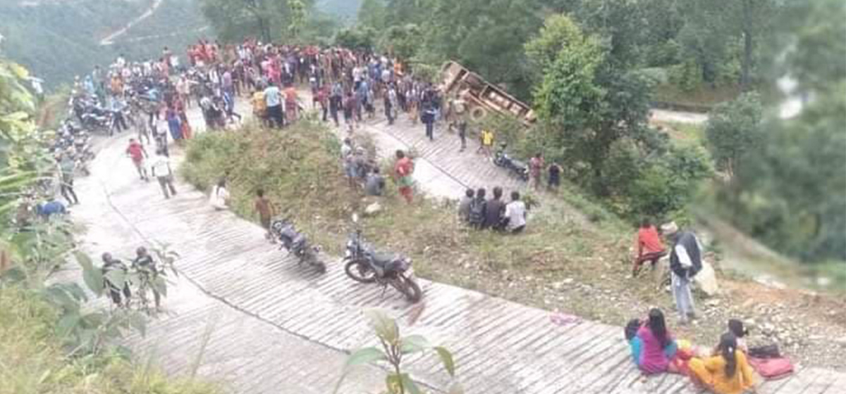 Two killed, 41 others injured in Sindhupalchowk bus accident