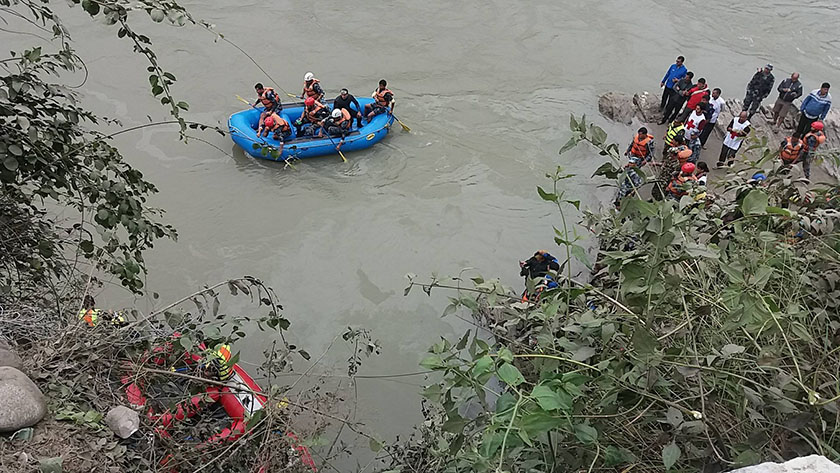 19 died, 16 rescued alive in Trishuli bus plunge