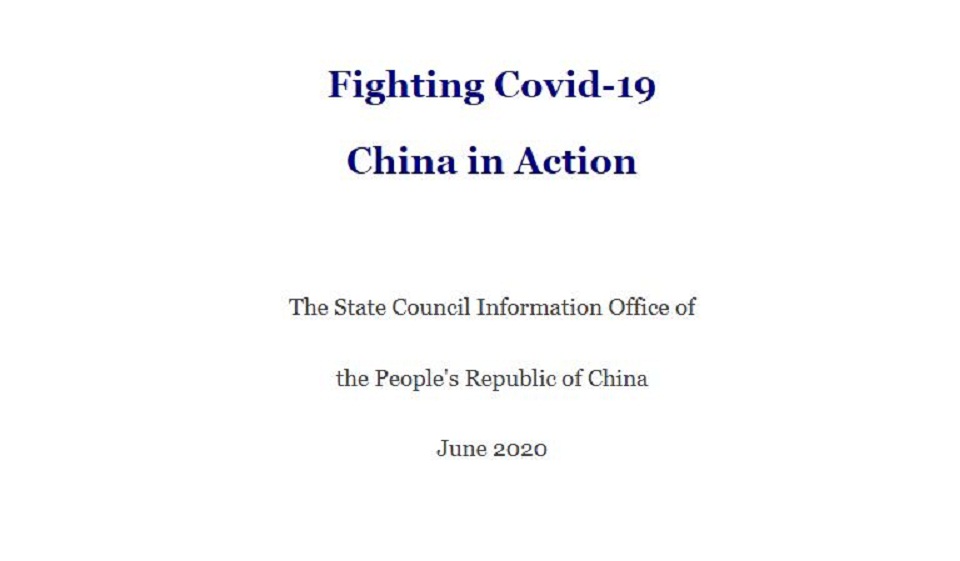China issues white paper on country's battle against COVID-19