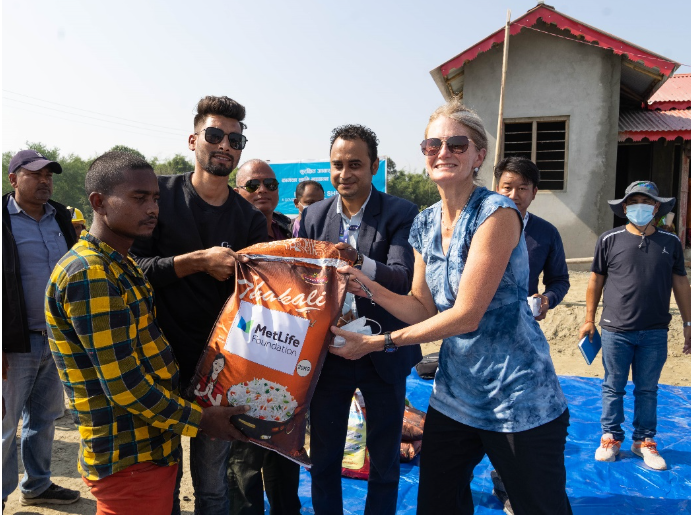 MetLife Foundation and Habitat for Humanity Nepal provide food and basic sanitation items to accelerate home construction amid COVID-19 pandemic