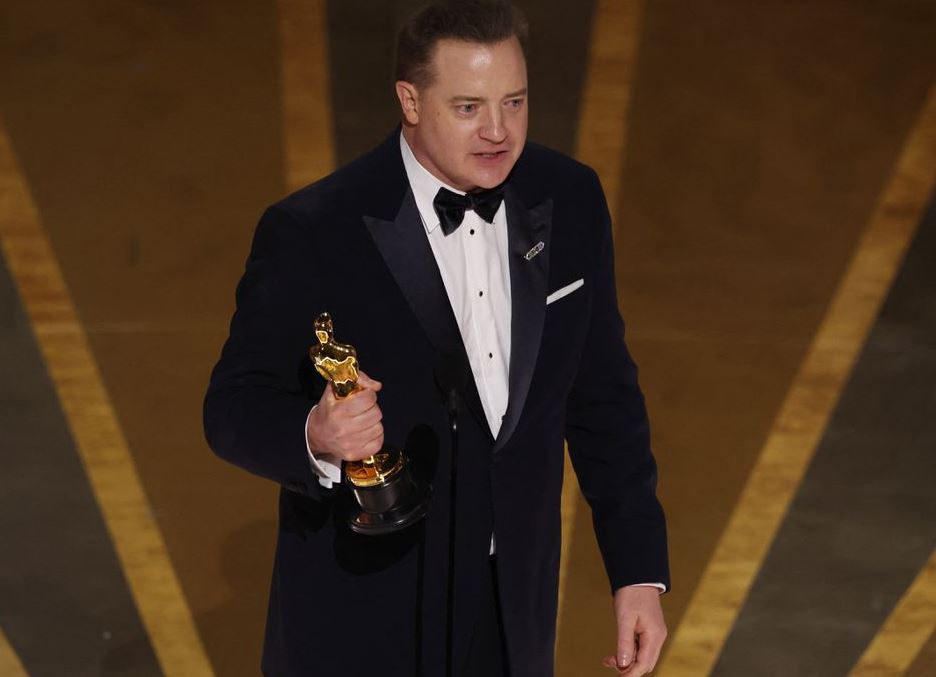 Brendan Fraser wins best actor Oscar for ‘The Whale’
