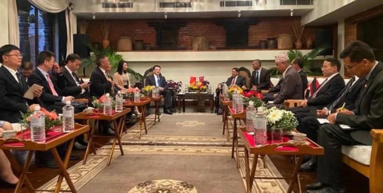 CPN (Maoist Centre) leaders hold meeting with visiting CPC leader
