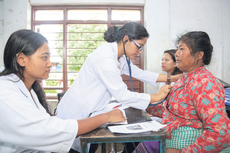 Free health camp in Lalitpur