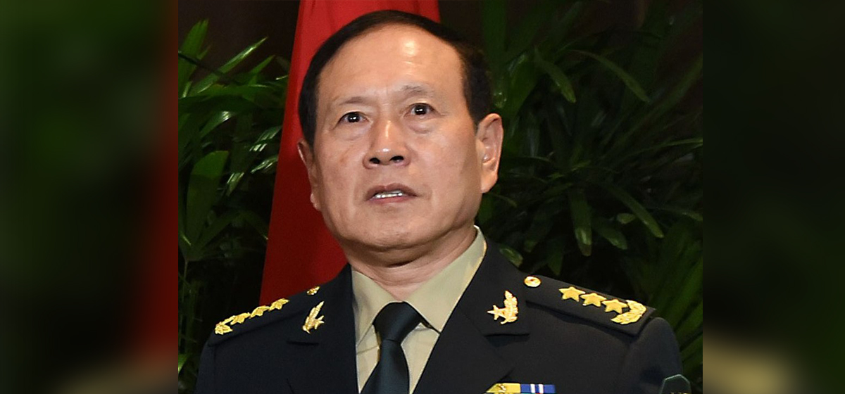 Chinese defense minister arriving tomorrow