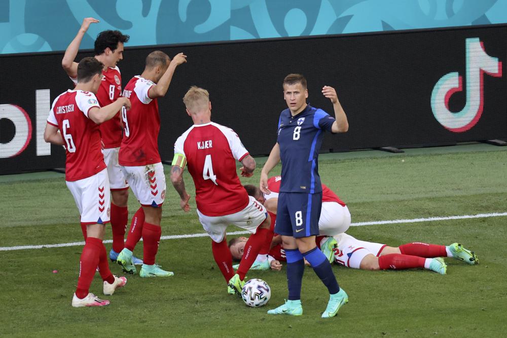 In scary scene at Euro 2020, Eriksen collapses on the field