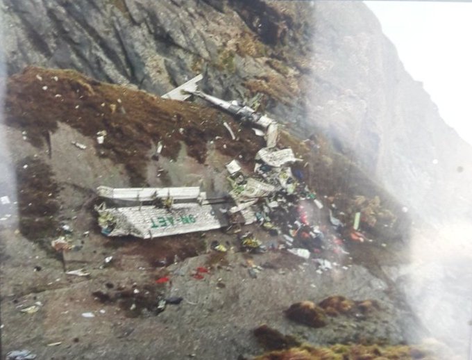 Wreckage of missing Tara Air aicraft located at Sanosware, Thasang-2, Mustang (Updated)
