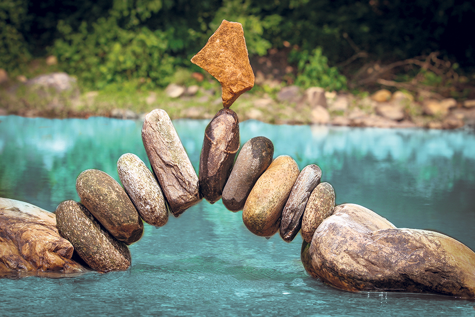 Healing through rock-balancing