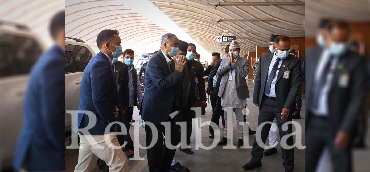 PM Deuba leaves for the UK (with photos)
