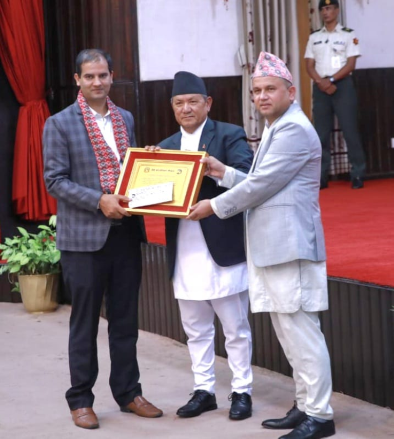 Nagarik Journo Paudel honored with Active Journalism Award-2081