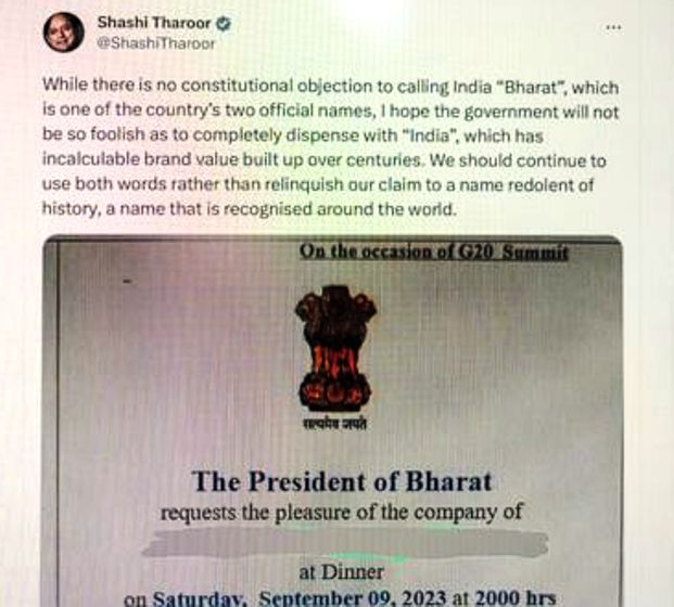Indian govt's decision to rename India as 'Bharat' sparks political controversy