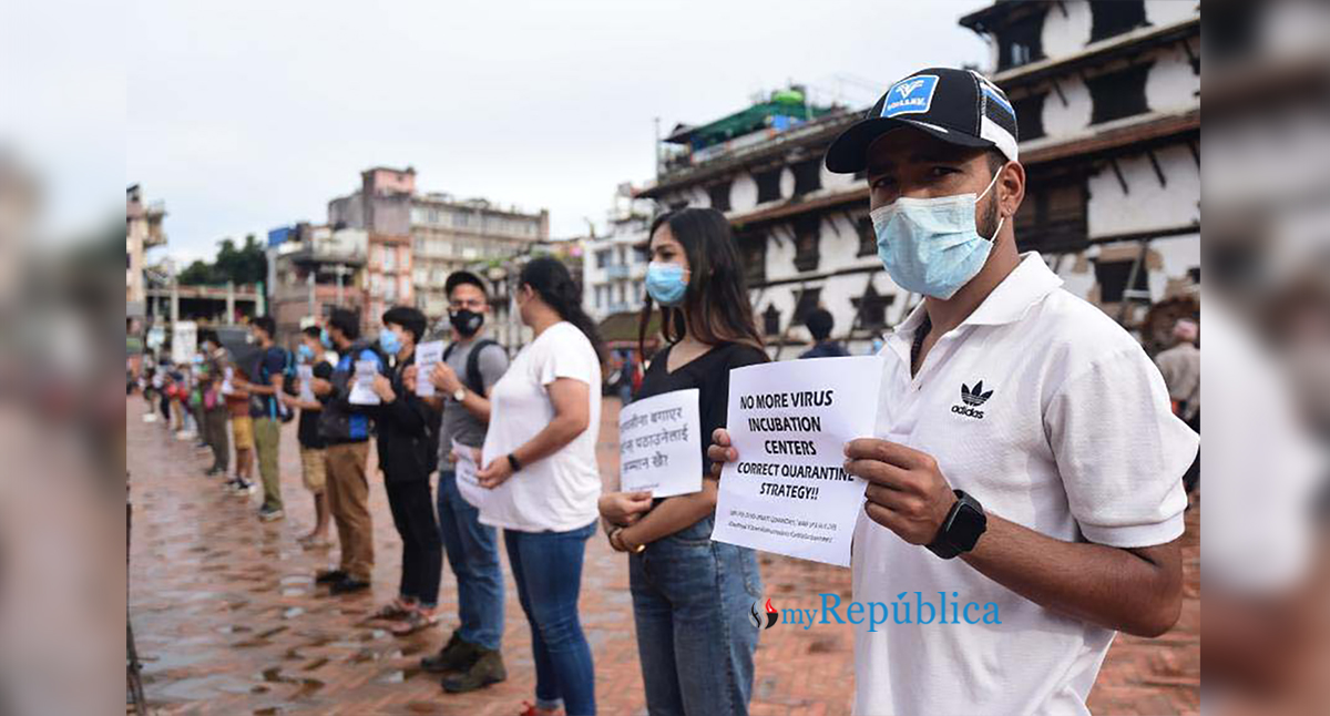 PHOTOS: Supporters of social activist ‘Iih’ stage demonstration at Basantapur