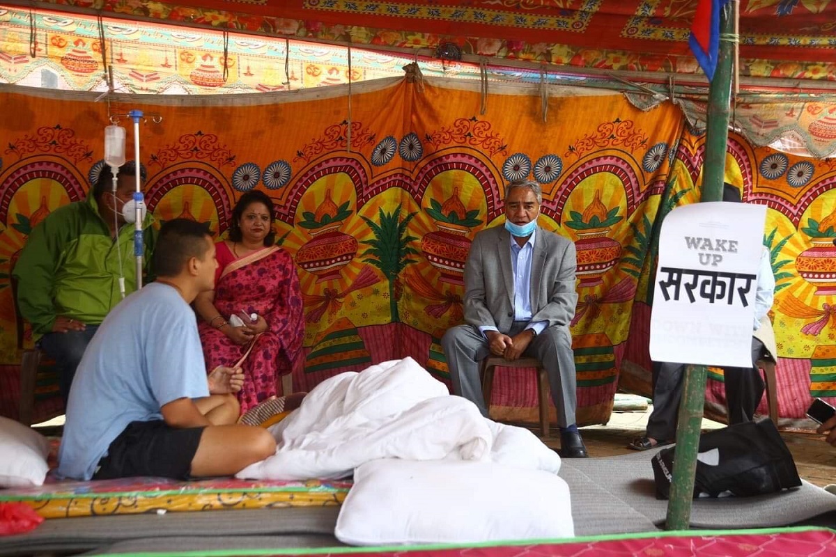 NC President Deuba meets campaigners of “Enough is Enough” at Basantapur