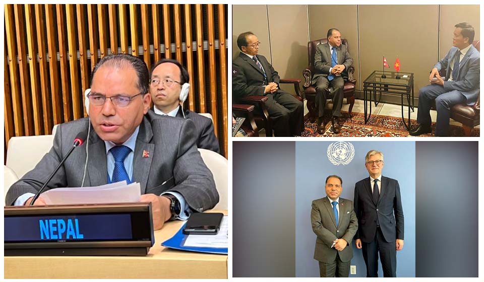Foreign Secy Paudyal addresses Ministerial Meeting of the G77 and China  on the sideline of UN General Assembly