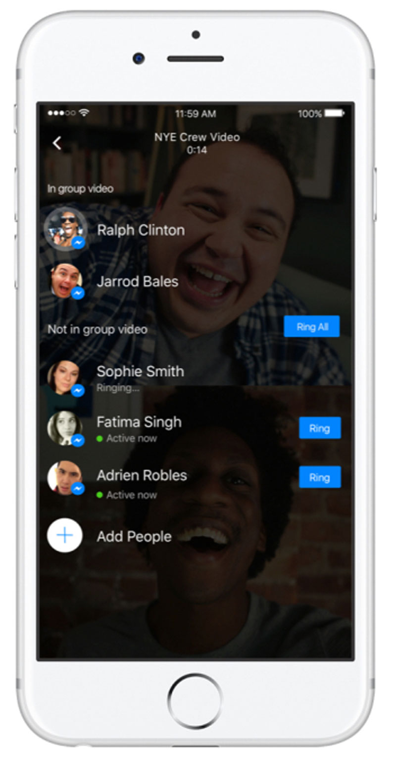 Messenger launches 6-screen group video chat with selfie masks