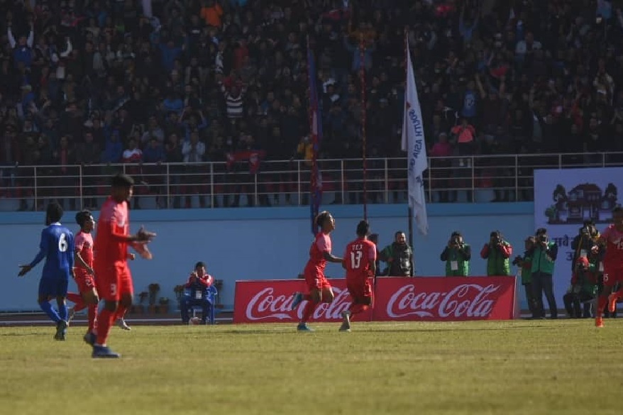 First half ends 1-1 after Rijal's equalizer against Maldives