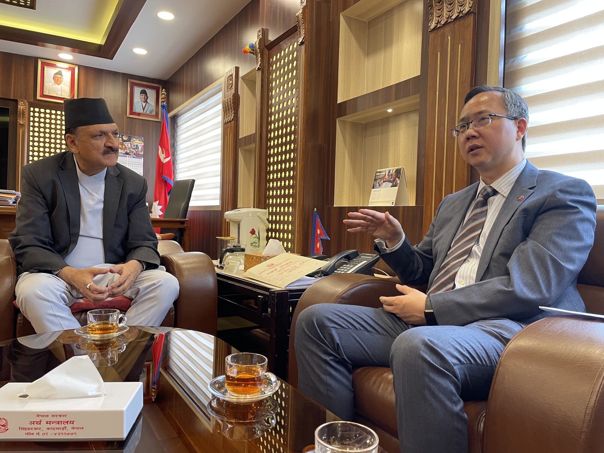 Finance Minister and Chinese Ambassador hold discussion on Tokha-Chhare Tunnel