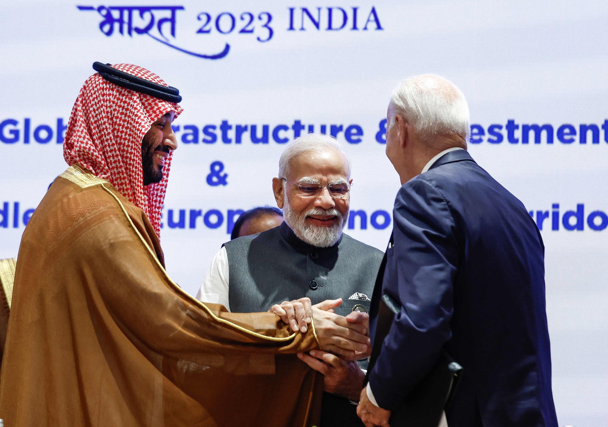 'Historic' EU-Mid East-India trade plan launched