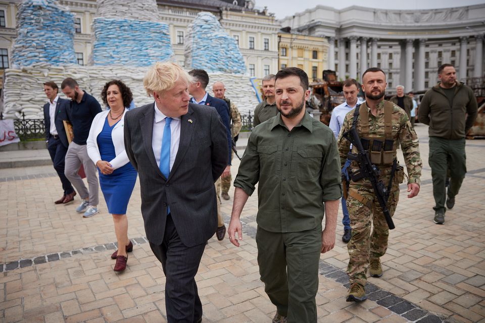 Zelenskiy vows Ukraine will prevail, Boris Johnson promises lasting support