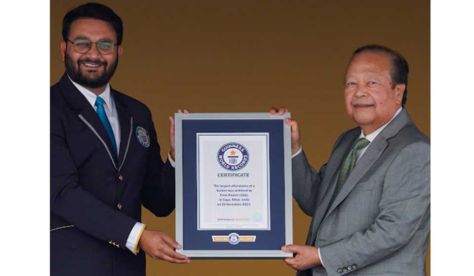 Prem Rawat sets another New Guinness World Record for ‘The Largest Attendance at a Lecture’