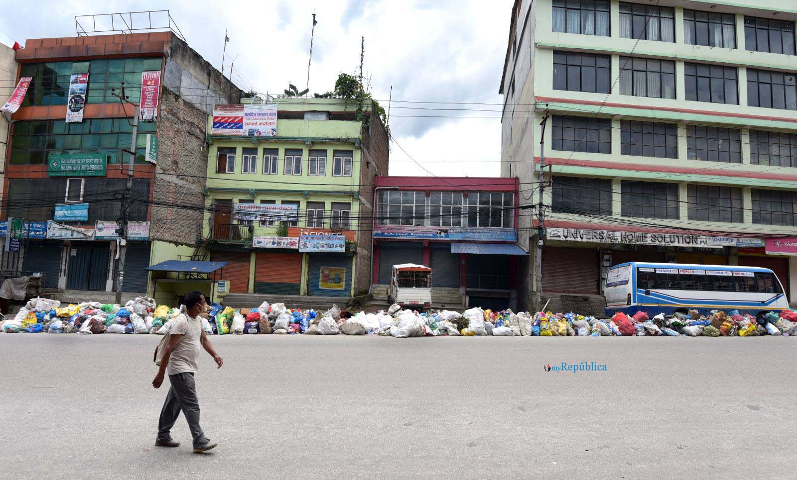 PHOTOS: Garbage piled up on Kathmandu's streets