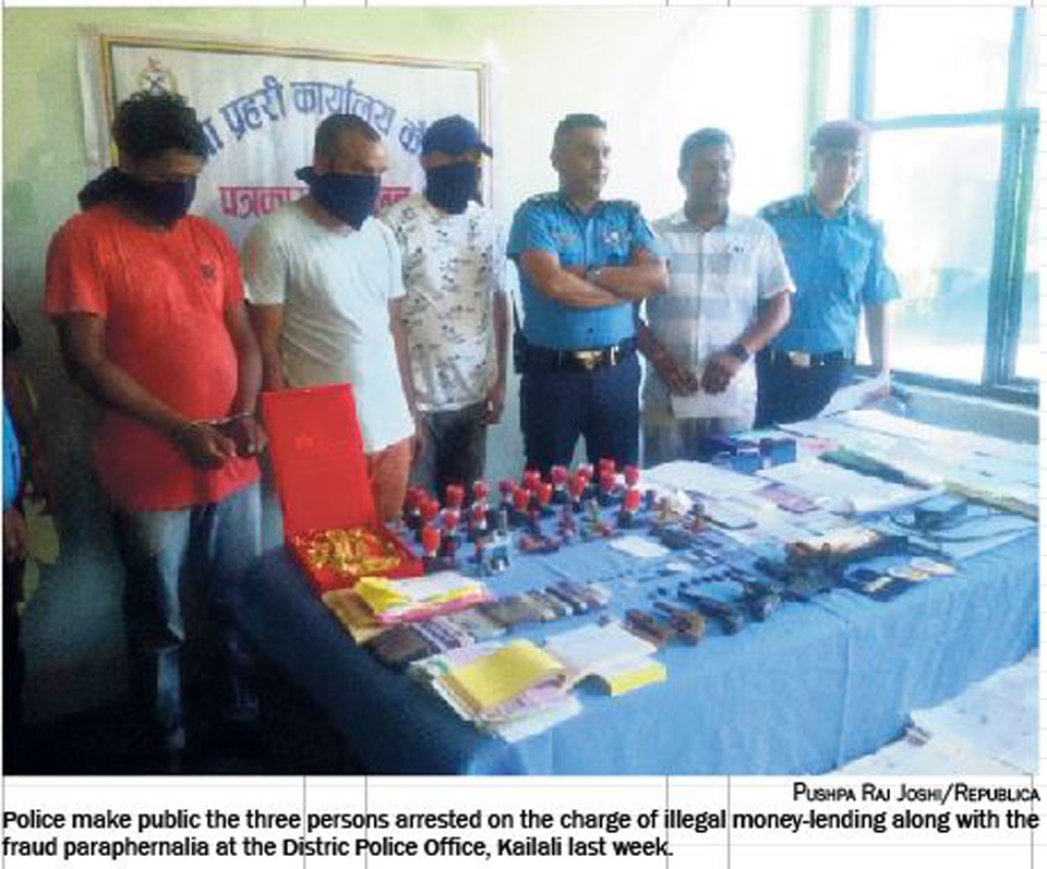 Kailali arrests indicate illegal money-lending widespread