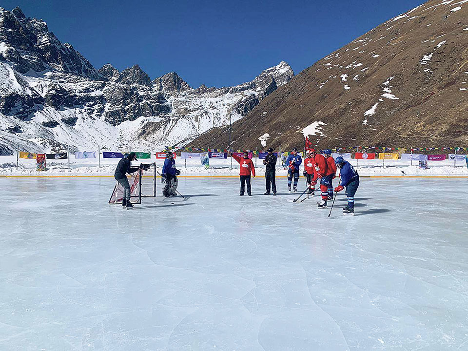 Nepal hosts figure skating, ice hockey in Gokyo