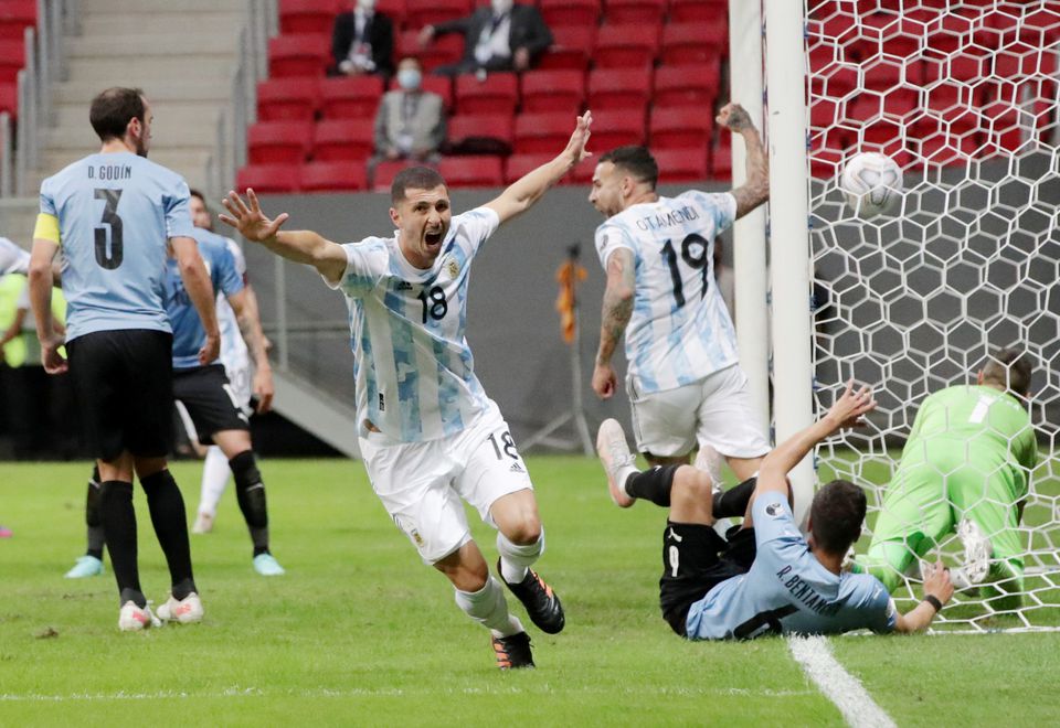 Early header secures 1-0 win for Argentina against Uruguay