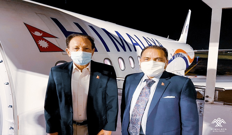 Himalaya Airlines operates a diplomatic chartered flight to China’s Qingdao