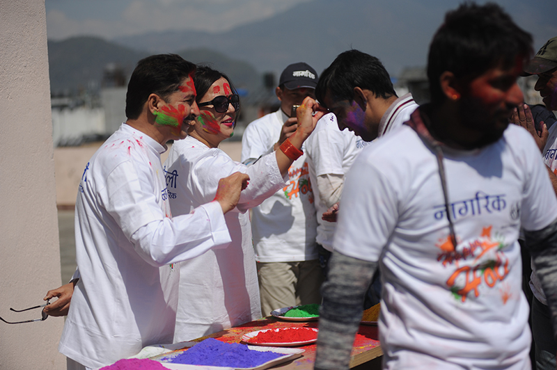 Nepal Republic Media marks Holi festival (photo feature)