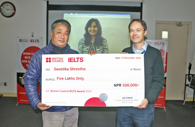 Nepali student receives British Council IELTS Award