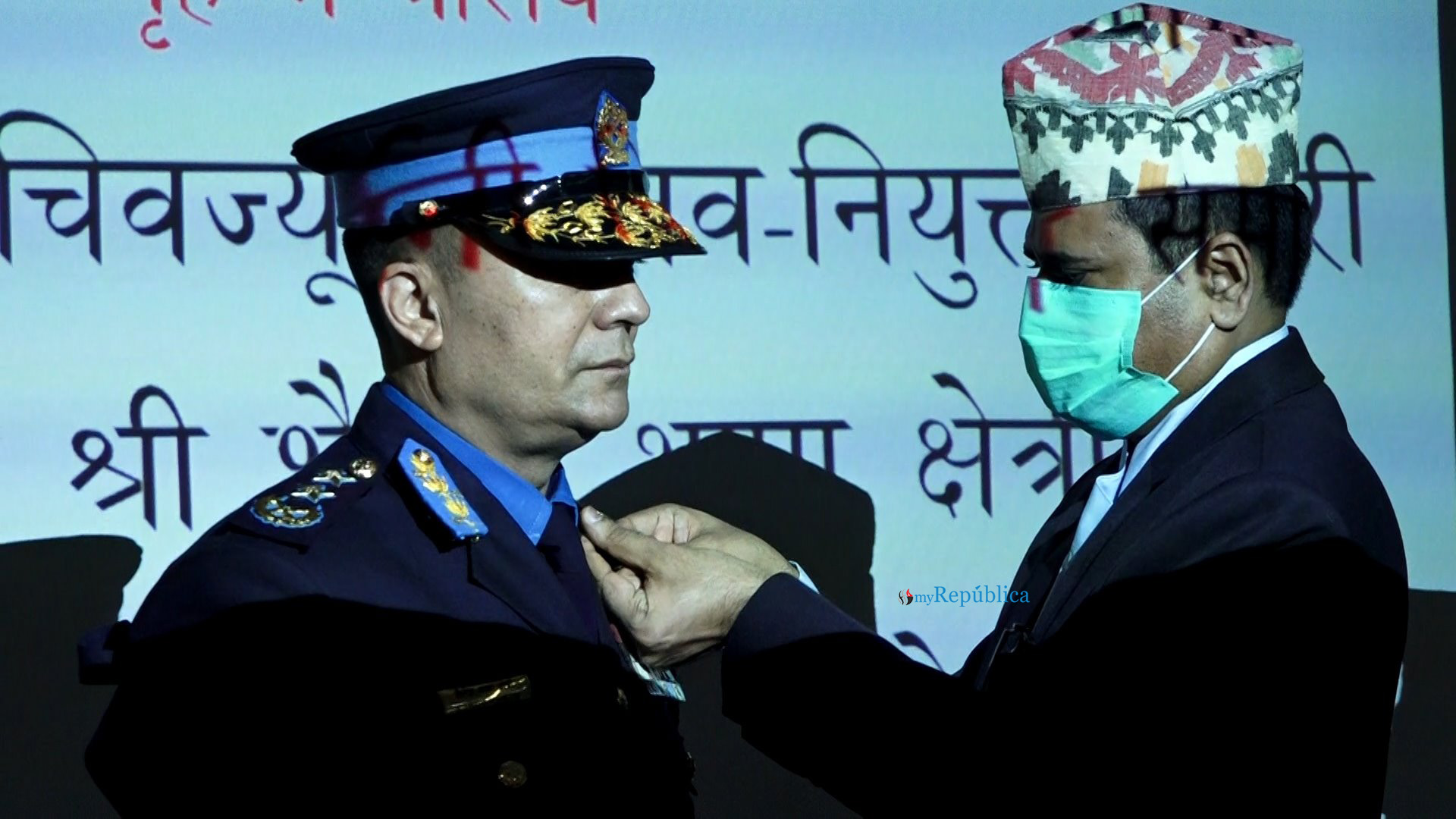 Newly appointed IGP Shailesh Thapa conferred insignia (with photos)