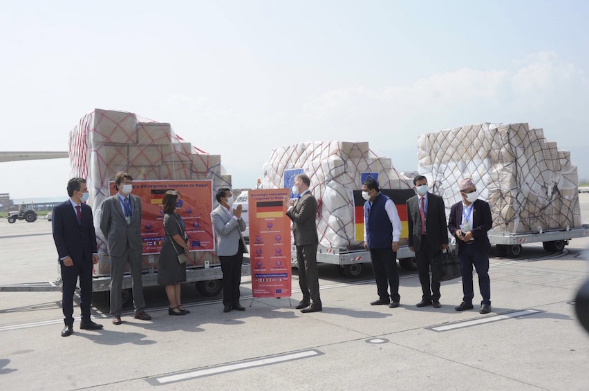 Germany provides medical equipment, other health essentials to Nepal to combat COVID-19