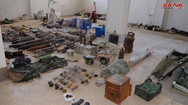 Syrian government forces uncover Israeli-made bombs, grenades near Damascus