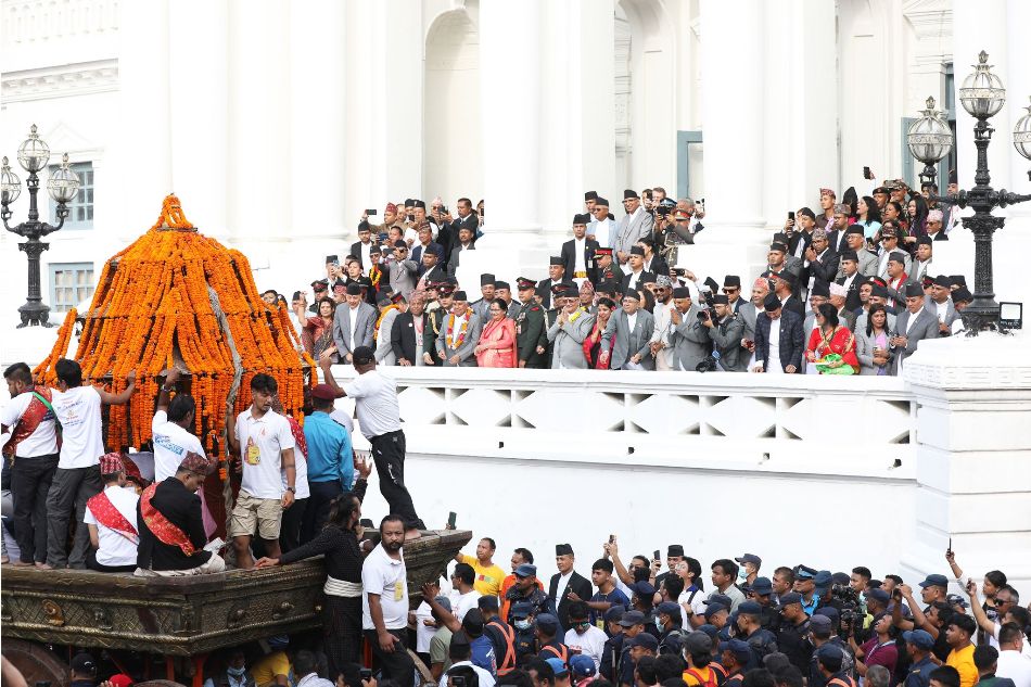 President Paudel observes Indra Jatra