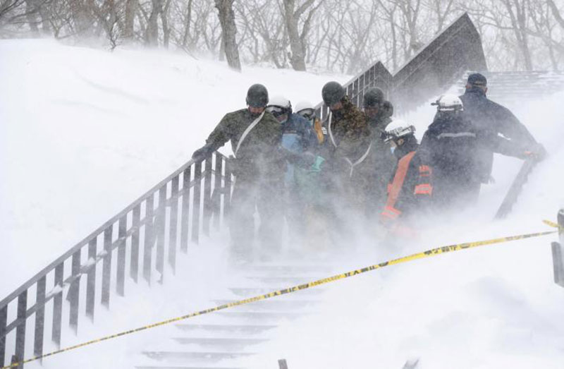 Eight feared dead as avalanche hits Japanese students