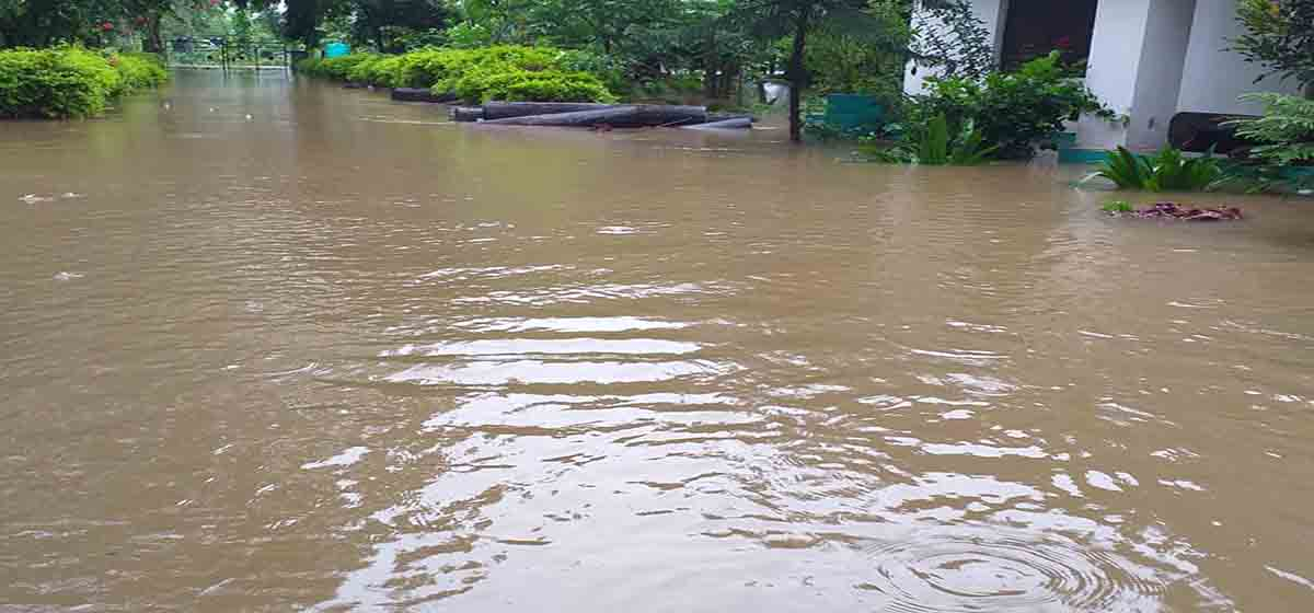 Flood enters  Kanchanpur settlement