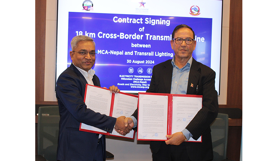 MCA-Nepal signs contract for 18-km cross-border transmission line