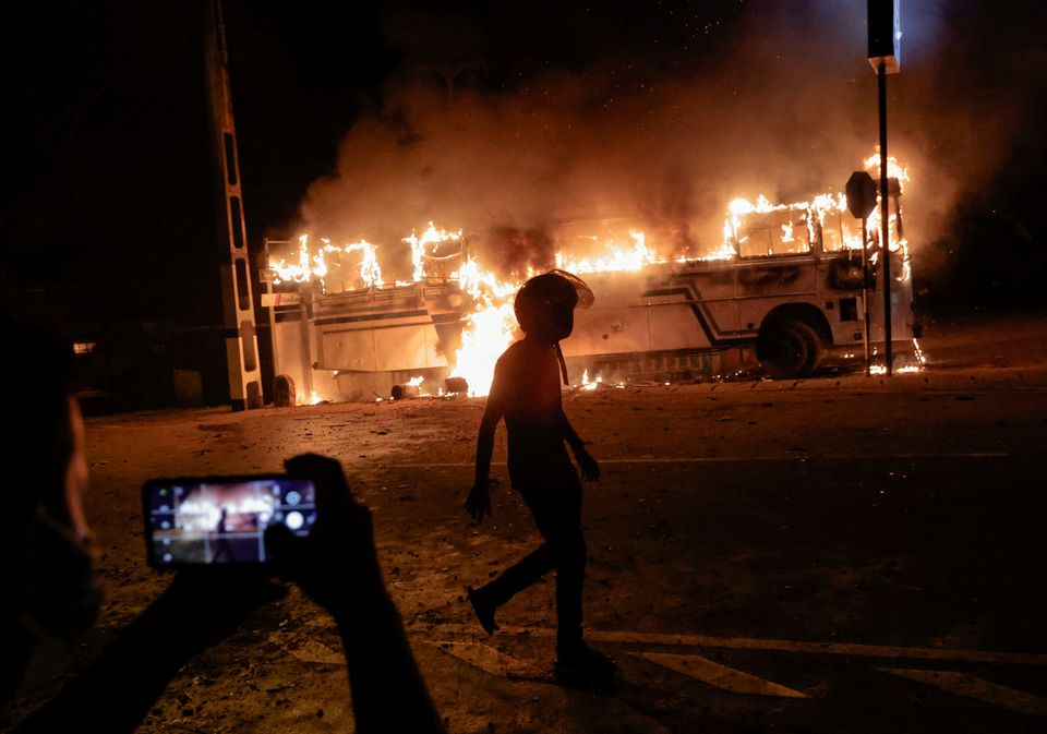 Sri Lanka declares emergency after violent protests over economic crisis