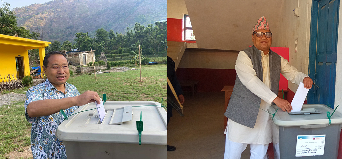 Mahara, Pun cast their votes in Rolpa