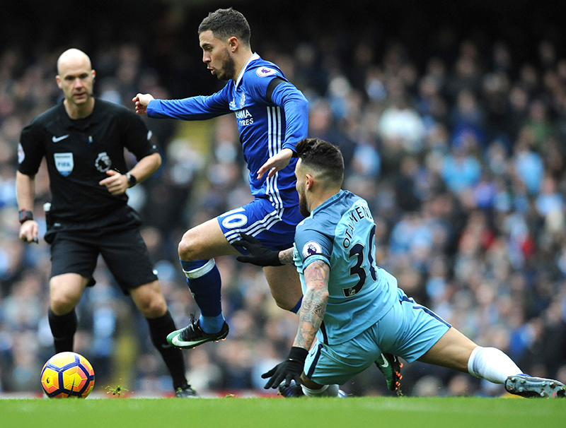 Man City loses cool and match as Chelsea wins 3-1 in EPL