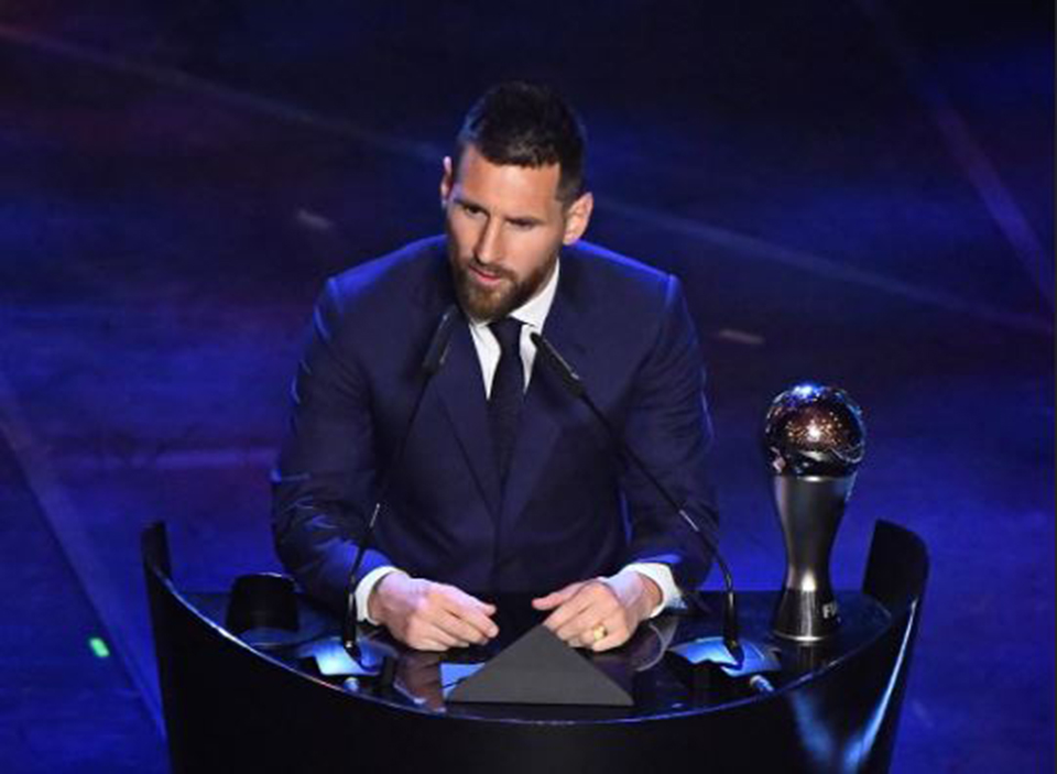 Messi wins best FIFA player of the year for record sixth time