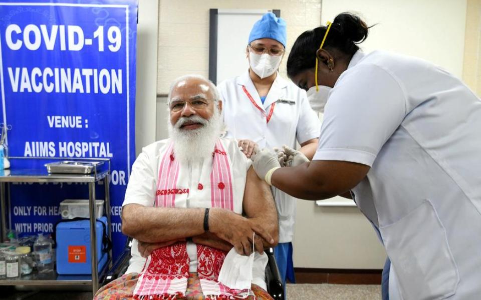 Modi takes home-grown vaccine as India widens immunisation drive