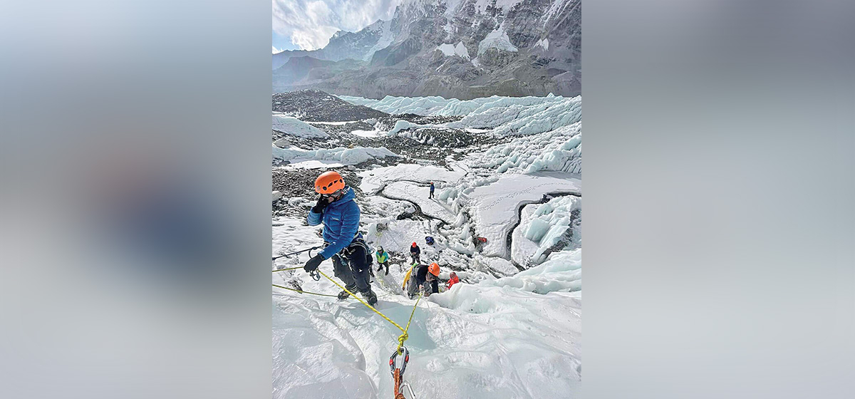 Route construction to second camp of Mt Everest completed