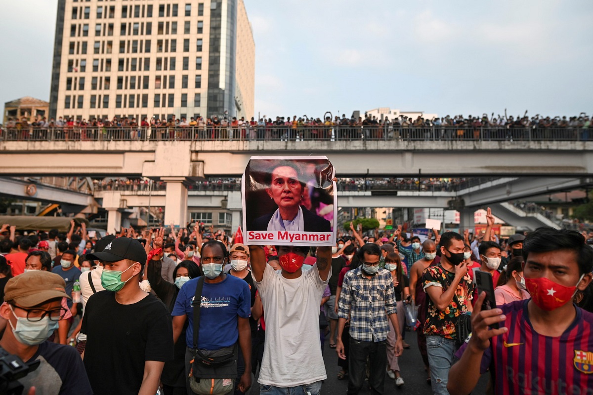 Tens of thousands protest Myanmar coup despite internet ban