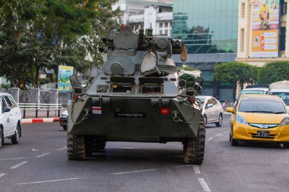 Armoured vehicles deployed to major Myanmar cities after mass protests