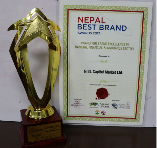 NIBL Capital Markets Limited bags Nepal Best Brand Awards, 2017