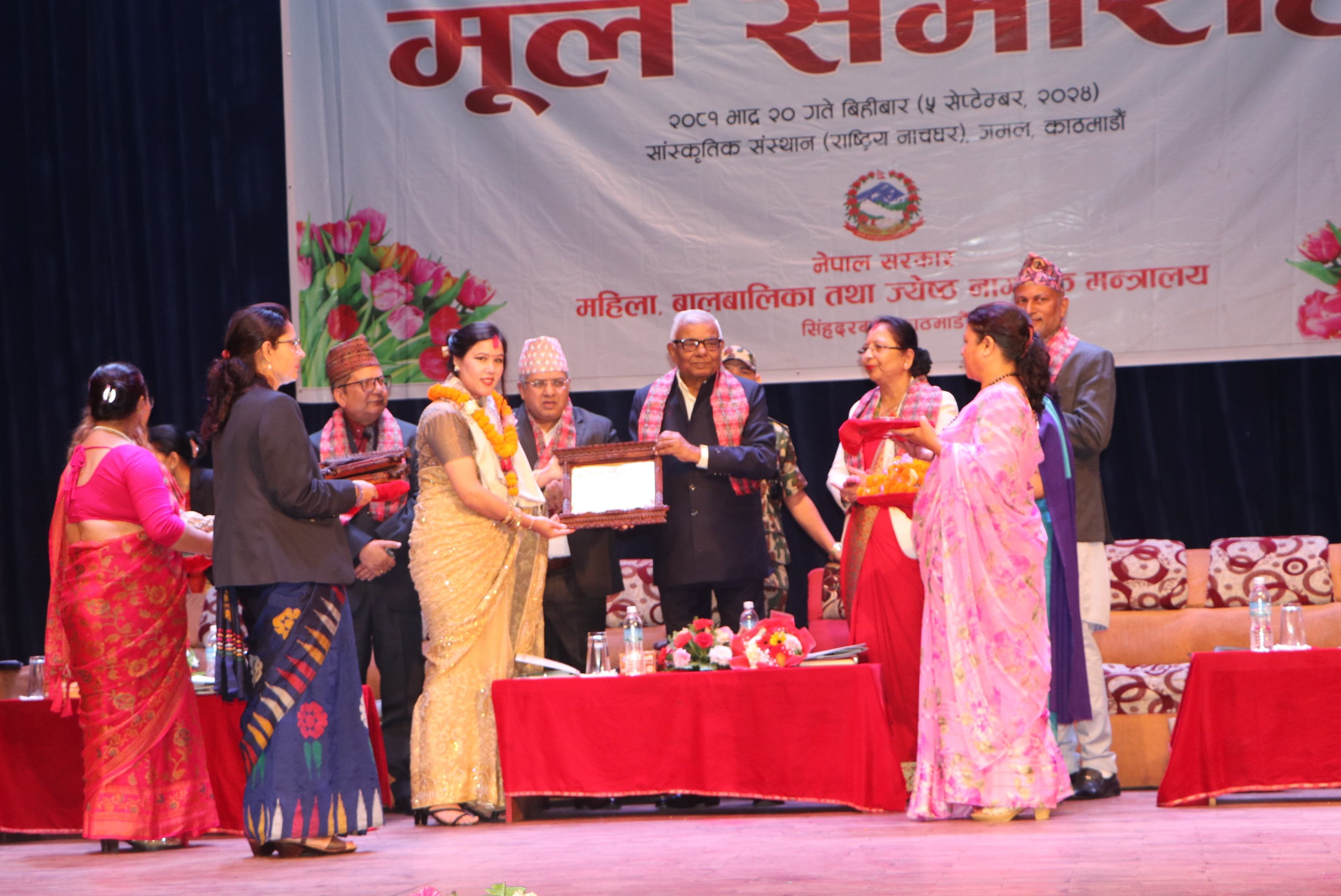 Nagarik journalist Khadka feted with National Award for her contribution to curb human trafficking