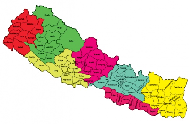 Nepal Map District Wise