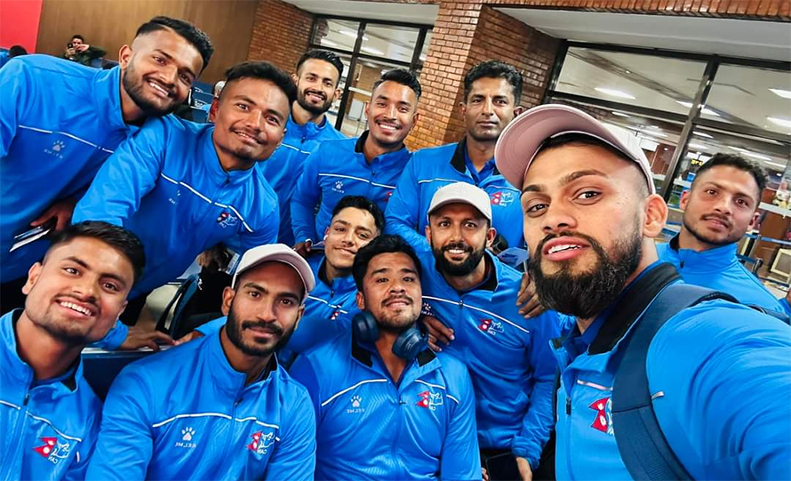 Nepali national cricket team leaves for UAE